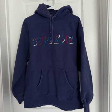 美品　supreme digi hooded sweatshirt M Navy Supreme hoodie navy - Gem