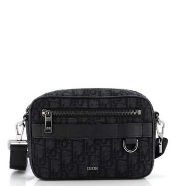 関税・送料込 DIOR Safari crossbody バッグ Safari Bag with Strap Black Coated Cotton Canvas with CD