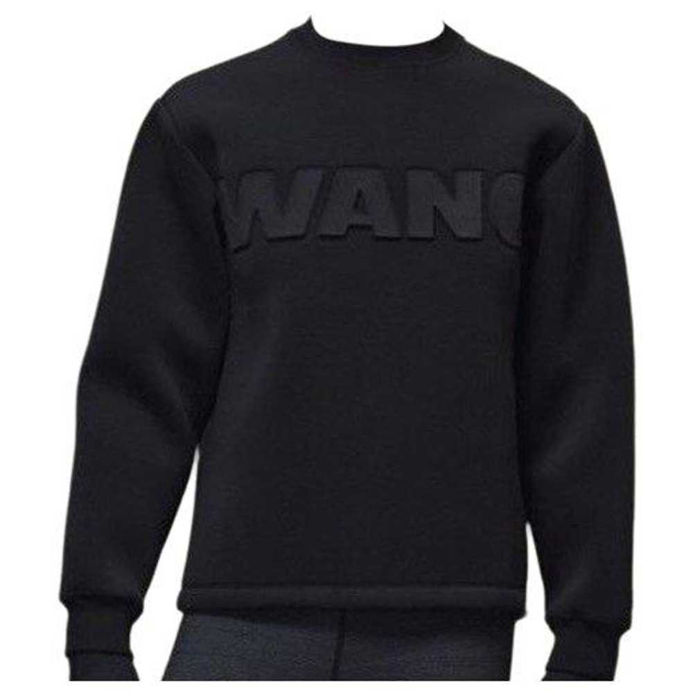 美品 ALEXANDER WANG Logo Sweat Set Up Deconstructed Logo Wrap Hoodie in DARK HEATHER GREY