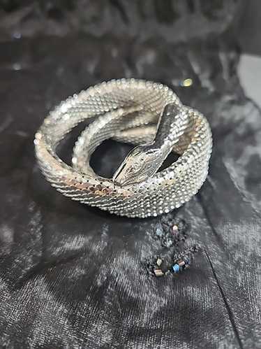 Vintage silver mesh snake - Gem