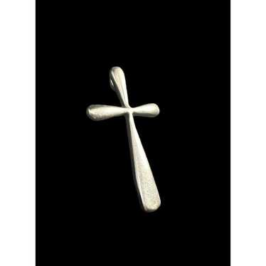 Signed 925 Israel Cross Pendant Sterling Silver Vi