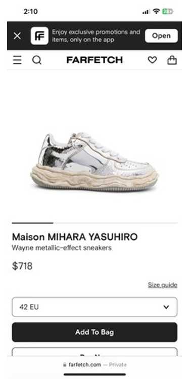 シューズ・靴 Maison MIHARA YASUHIRO size42 Maison Mihara Yasuhiro Low Top 