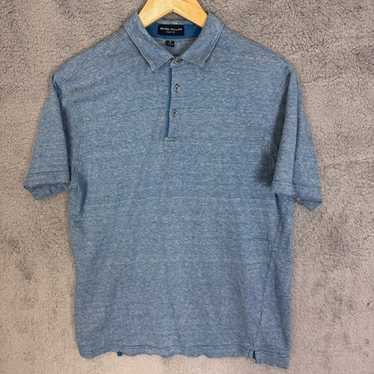 Peter Millar Men’s M Blue Polo Short Sleeve Linen 