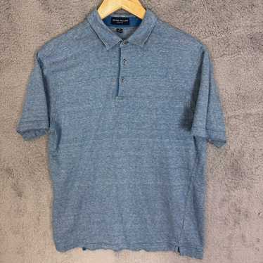 Peter Millar Men’s M Blue Polo Short Sleeve Linen 