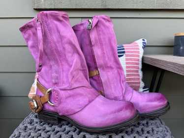 Leather biker boots A.S.98 Multicolour size 39 EU in Leather