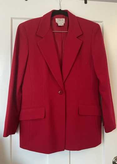 Vintage Talbots single button 100% wool lined  red