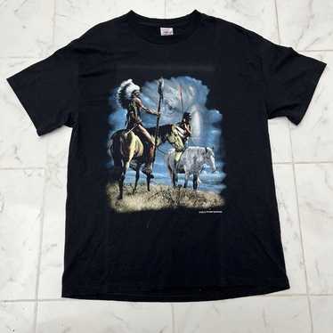 Vintage 90s American Thunder Great American Cowboy AOP T