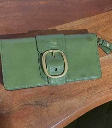 バッグ Rare Vintage Coach Clutch Bag Pouch New 80s Vintage Coach Zip Top Carry All Leather Clutch 9972