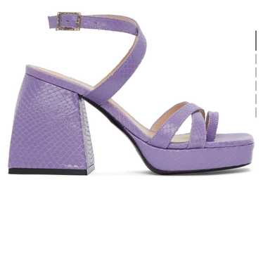 サンダル・ミュール NODALETO Women Sandals NO11 28 117 AMETHYST GLITTER purple Nodaleto Bulla Chibi glitter platform sandals Nodaleto