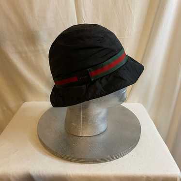 帽子 GUCCI 00's Sherry line GG bucket hat GUCCI Sherry Line Black Bucket Hat PreOwned Authentic