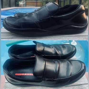 04aw archive prada leather driving shoes - メルカリ