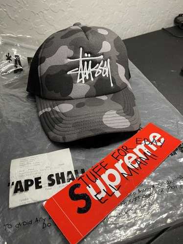90's old stussy ハット　supreme WTAPS BAPE NWT 2010 Vintage Bape x Stussy HAT CAP Bathing Ape 1st Camo