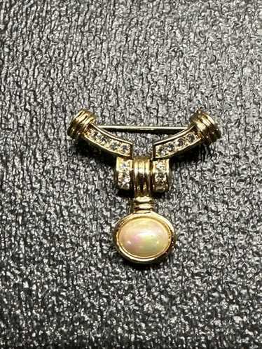 ディオール　ビンテージパール付きブローチ Christian dior vintage pearl brooch - Gem