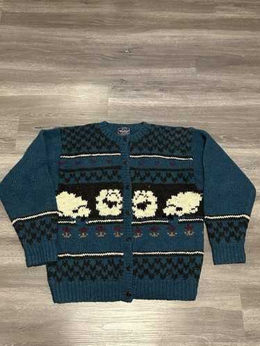 Vintage 70s Mens PURITAN Lamblend WOOL Cable Knit Sweater