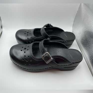 Dansko Black Leather Clogs Mules Women’s Eu 37