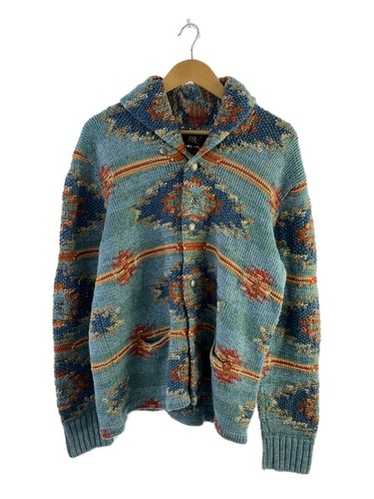 RRL Chunky Knit Jacquard Overshirt - Red / Cream | Shirt
