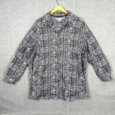 Foxcroft Nyc Sz 24w Wrinkle Free Button Shaped Bla