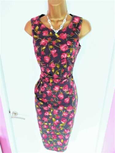 【Phase Eight】イギリス発 Evadine ローズプリントラップドレス フェイズ エイト Phase Eight Julissa Wrap Dress （Antique