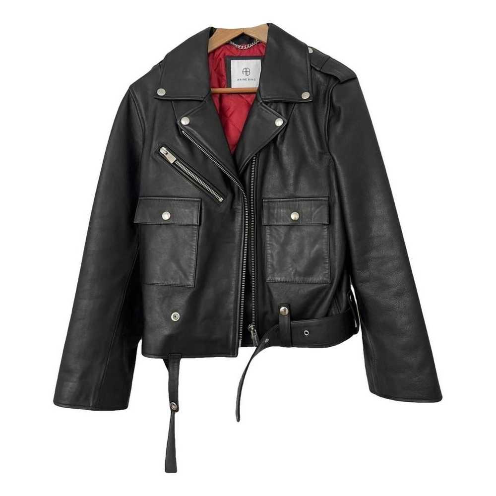 ANINE BING ライダースジャケット Leather biker jacket Anine Bing Black size S International