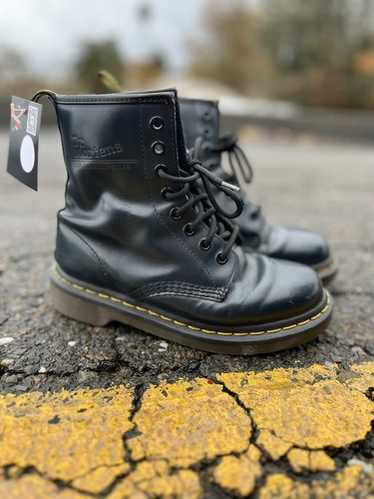 dr martens boots navy blue