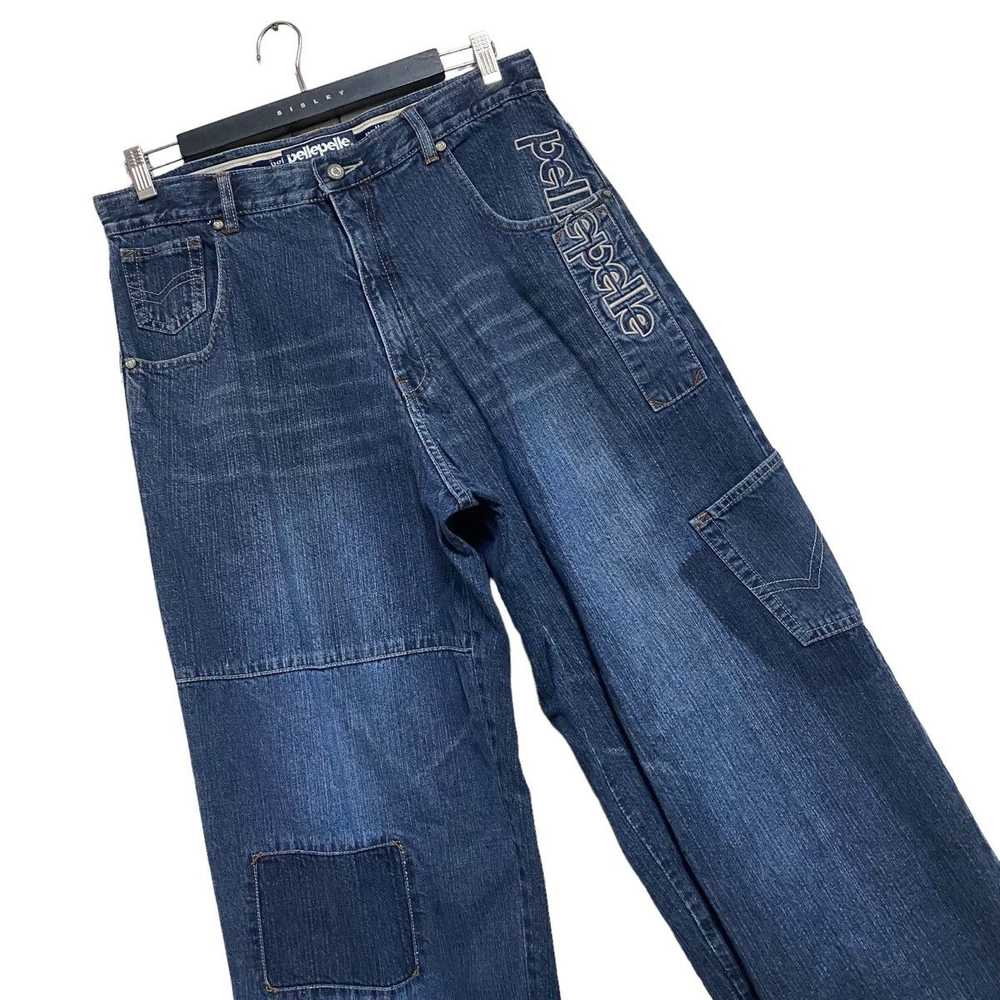 Pelle Pelle × Streetwear Vintage Pelle Pelle Baggy Jeans Patchwork