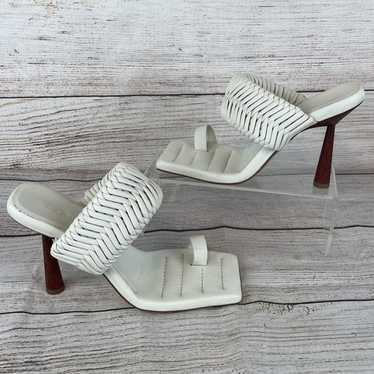【Gia Borghini】 GIA/RHW Rosie 41スエードプラットフォームサ GIA/RHW Rosie 41 suede platform sandals in brown - Gia
