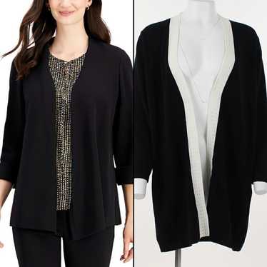 Kasper Open-Front Cardigan Jacket