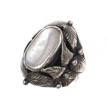 Albert Platero Vintage Leaf Turquoise Native American Navajo Sterling Silver Bracelet