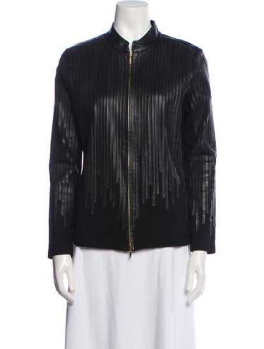 ESCADA ラムレザー ジャケット BK×GDチェーン 36サイズ ESCADA ラムレザー ジャケット BK×GDチェーン 36サイズ