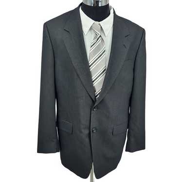 Albert Nipon Blazer Mens 42 L Gray 100% Wool Sport