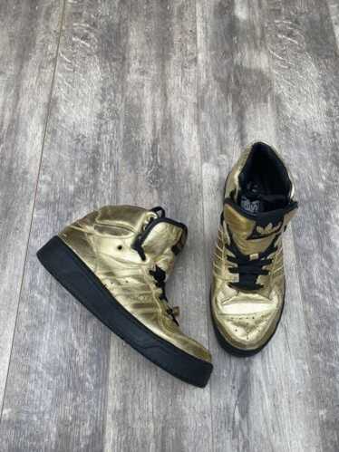 ⚡️Men's Adidas JEREMY SCOTT GOLD Grill Hi tops Sz US … - Gem