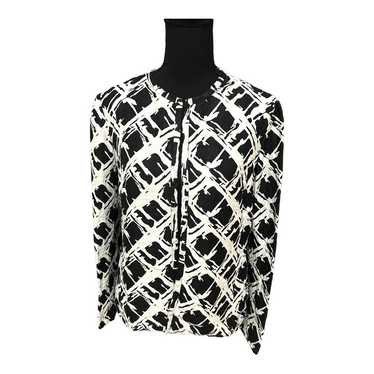 Kasper Open Front Black & White Print Blazer 8