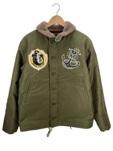 TOYs McCOY N-1 Hooded Deck Jacket Khaki Cotton Size 38 Used