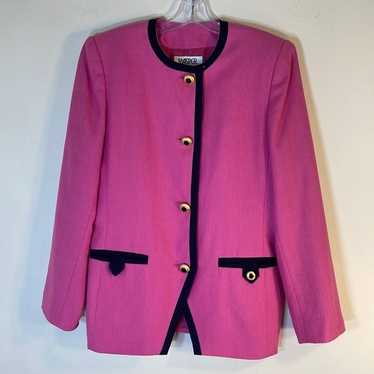 Kasper For A.S.L Button Front Color Block Jacket … - image 1