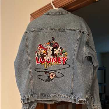 Vintage '92 Taz Bugs Warner Bros Denim Jean Jacket Hip Hop