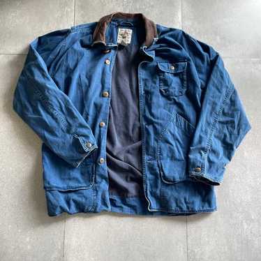 ジャケット・アウター 90s BANANA REPUBLIC hunting jacket 古着 90s BANANA REPUBLIC 本革 レザー襟 コットン キャンバス