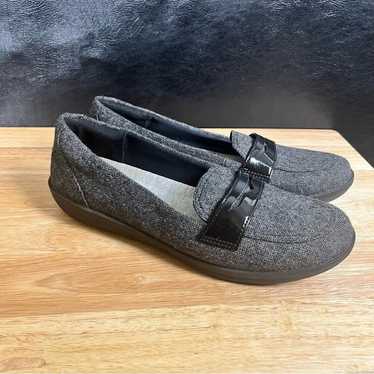 Cloudsteppers By Clarks Gray And Black Loafers Siz