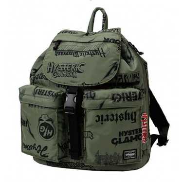 Hysteric glamour オリーブグリーン ロゴプリント リュック Hysteric glamour オリーブグリーン ロゴプリント リュック