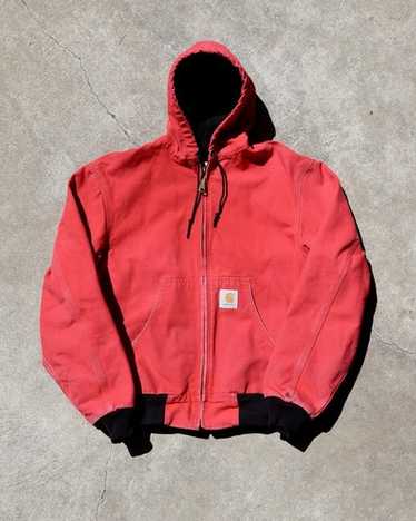 専用　90's Carhartt Active Jacket J03 RED VINTAGE Carhartt Jacket Coat Mens Xl J03 RED Thermal Lined