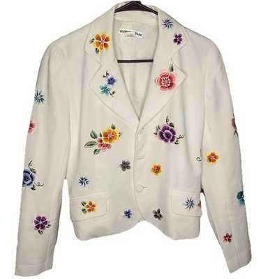 ☆希少 レア ☆ ヴィヴィアンタム ジップ ロゴ トレーナー スウェット viviennetam vintage 2000s / 980฿ NEW VINTAGE เอว 28-35 สะโพก
