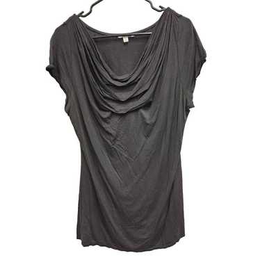 Sophie Max Womens Top Size Xl Black Drape Cowl Nec