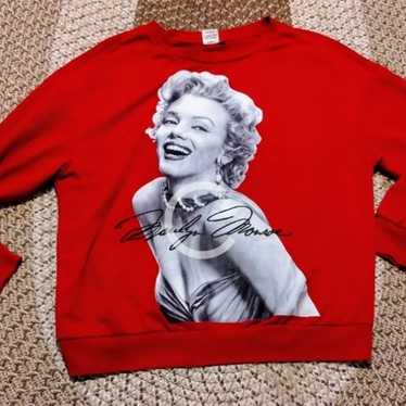 トップス 90s- marilyn monroe pullover sweat print Vintage 90s Marilyn Monroe Sweatshirt All Over Print Punk