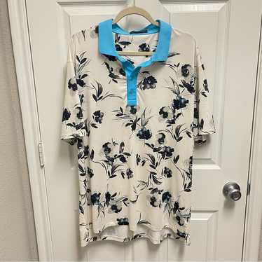 G/FORE 花柄ゴルフシャツ 海外サイズXS 爽やかな白地に花柄 G/FORE 花柄ゴルフシャツ 海外サイズXS 爽やかな白地に花柄 G/