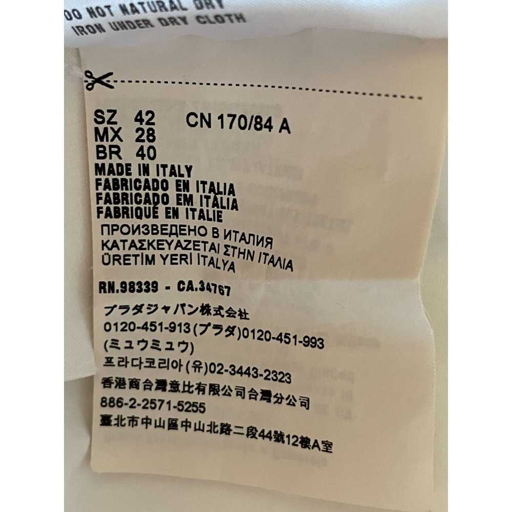 Miu Miu Miu Miu Womens White Button-Up Cropped Sh… - image 9