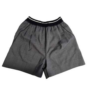 パンツ MIU MIU Wool Shorts Miu Miu Shorts, Size 38 IT: Refined Plaid Design