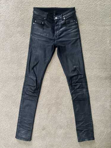 rick owens drkshdw Tyrone 25ダメージ ワックス Rick Owens Drkshdw Tyrone Cut Skinny Waxed Denim Jeans - 26