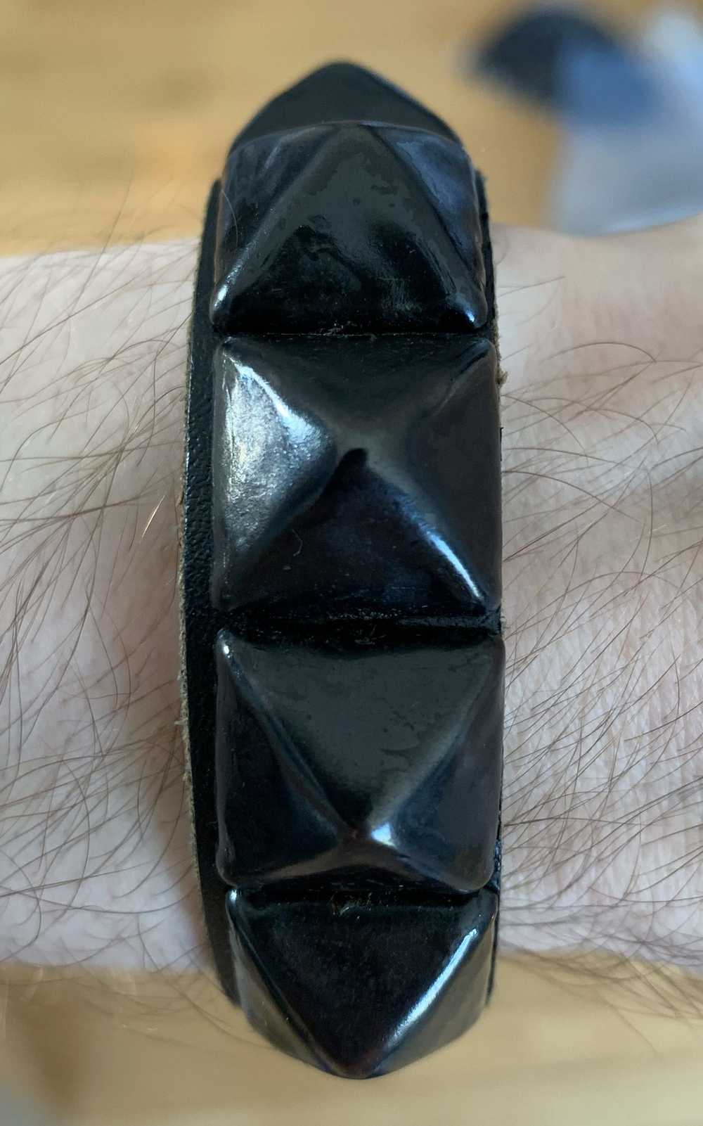 NUMBER (N)INE × WENDY’S ピラミッド スタッズ バングル Number (N)ine Number (N)ine x Wendy's Studded Leather Bracelet
