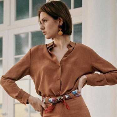 Sézane: Chemise Lea シルクブラウス サイズ36 Sezane silk blouse - Gem