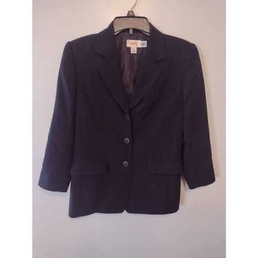 Talbots Size 2 Petite Black Womens Wool Blazer 3 B