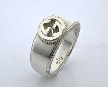 Gucci★素敵！Aged 925 Silver Double G Ring Gucci Ring In Aged Sterling Silver With Double G Detail